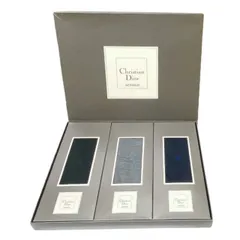 未使用  クリスチャンディオール ディオール 箱入り　ソックス 3点セット ネイビー ブラック　グレー　靴下 紺 黒　メンズ ビジネスソックス Dior　25ｃｍ　ブランドソックス　