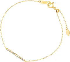 【新品・送料無料】4℃ K18YG ダイヤブレスレット 華奢 上品 ギフト