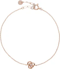 【新品・送料無料】ヴァンドーム青山 K10PG ダイヤ ブレスレット バラ 花 