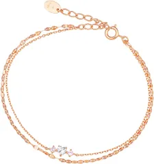 【新品・送料無料】4℃ブレスレット✨ピンクゴールド ハート 記念日 プレゼント 