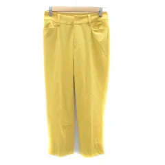 カリテ qualite テーパードパンツ 七分丈 36 黄色 イエロー /HO41