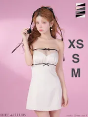 アイボリー fm4648【ROBE de FLEURS/ローブドフルール】サテン/ オーガンジー/ リボン/ ベア/ バイカラー/ ミニ/ キャバドレス/ ANDYGLAMOROUS アンディグラマラス/ brille/ブリエ エンジェルアールAngelR