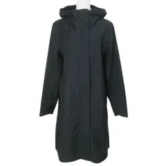 ユニクロ UNIQLO 18AW ブロックテックコート 212-409097 フーディー ミドル丈 L 黒 ブラック /X