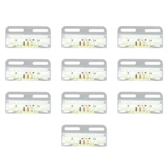 azumafy サイドマーカー LED トラック用 10個セット マーカーランプ １２V サイドランプ 汎用 角型 ダンプ トレーラー 作業灯 車幅灯 ドレスアップ デコトラ 防水 高輝度 ２６LED 赤 青 緑 白 オレンジ (ホワイト) [ホワイト]