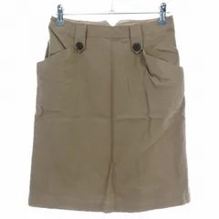 アメリカンラグシー AMERICAN RAG CIE タイトスカート ひざ丈 バックファスナー コットン 麻混 リネン混 無地 0 ベージュ ボトムス /T2のサムネイル