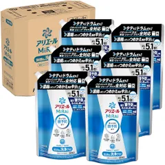アリエール MiRAi 洗濯洗剤 濃縮 漂白剤級の洗浄プラス* 詰め替え 約5.1倍/1.45kg×6袋 [大容量] [タテ・ドラム式OK]のサムネイル