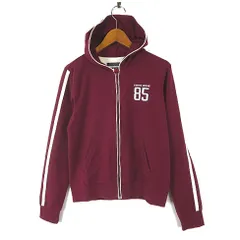 トミーヒルフィガー TOMMY HILFIGER パーカー スウェット ロゴ ジップアップ フード 長袖 M ボルドー