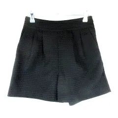 ローズバッド ROSE BUD パンツ ショート ショーパン タック サイドファスナー 水玉 ドット F 黒 ブラック ボトムス /T2のサムネイル