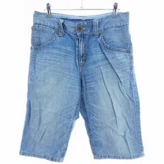 エドウィン EDWIN エクスクルーシブビンテージ EXCLUSIVE VINTAGE ハーフデニムパンツ ジーンズ ジップフライ コットン 麻混 リネン混 無地 28 インディゴ 青 ブルー ボトムス