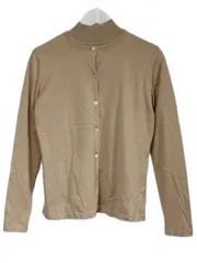 アクアスキュータム AQUASCUTUM アンサンブル ニット カーディガン ハイネック コットン ベージュ 半袖 長袖 トップス