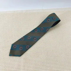 NEKADO ネクタイ グレー×ブルー ストライプ×リング柄 個性派 カジュアル ビジネス  【  NEKADO Tie Gray Blue Striped Circle Pattern Stylish Casual Busine