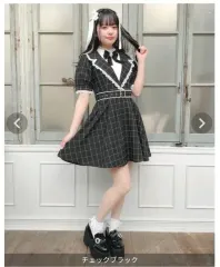 ロジータ チェック ONE PIECE 長袖 量産型 地雷系 サブカルチャー スナ系