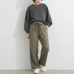 【LUPILIEN】サンドウォッシュピグメント加工 シャツ風 ドルマン トップス  ルピリアン  限定価格