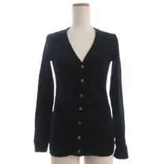 ジルスチュアート JILL STUART カーディガン ニット クルーネック 長袖 Vネック M 黒 ブラック