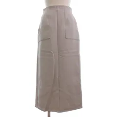 オペークドットクリップ OPAQUE.CLIP タイトスカート ロング フロントスリット M ピンクベージュ