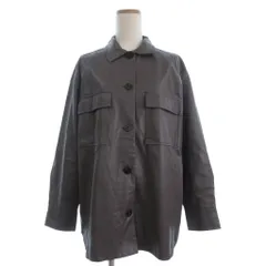 オペークドットクリップ OPAQUE.CLIP 美品 ジャケット フェイクレザー ステンカラー 長袖 M グレー