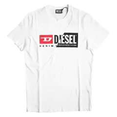2025◆ DIESEL ◆ディーゼル◆ブランディング DIESELダブルロゴ Tシャツ◆ホワイト 白◆Mサイズ◆ボックスロゴ ヴィンテージロゴ 半袖  クルーネック【新品・未使用・正規品】