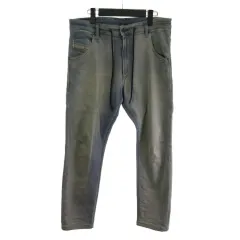 ディーゼル DIESEL KROOLEY-Y-T イージー デニムパンツ ストレッチ USED加工 グレー ブルー 32