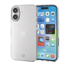 新品 エレコム iPhone 16 ケース クリア 薄型 マイクロドット加工 ソフト [リサイクル樹脂を使用] ストラップホール付き クリア ワイヤレス充電対応 PM-A24AREUCTCR