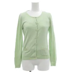 アプワイザーリッシェ Apuweiser-riche アンサンブルニット カーディガン 2 緑 グリーン ビジュー 半袖 /JS ■YHS7