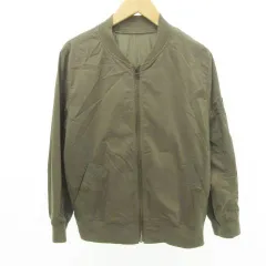 グローバルワーク GLOBAL WORK ジャケット ブルゾン 無地 ジップアップ 薄手 Lサイズ カーキ ■GY54