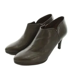 メダ MEDA ショート ブーティ ヒール レザー 23.5cm ブラウン /YM