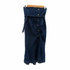 スナイデル SNIDEL デニムスカート マーメイドスカート ロング丈 マキシ丈 ベルト付き 1 M 紺 ネイビー /SY2
