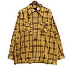 【中古品】 BREWSTER ブリュースター 70-80S WOOL MIXED CHECK LS SHIRT 70-80年代 ウール ミックスド チェック ロングスリーブ シャツ トップス 長袖 【146-250916-cs-05-izu】