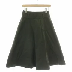 マーガレットハウエル MARGARET HOWELL フレアスカート ミモレ ロング 無地 1 カーキ /BB