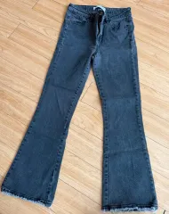 ZARA ザラ レディース ブラック ブーツカット デニム ズボン (最終値下げ)