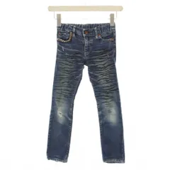 ヒステリックミニ Hysteric MINI デニム ジーンズ パンツ 120 青 ブルー ゼブラ柄 ダメージ加工 クラッシュ加工 スタッズ /AP