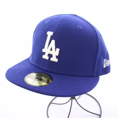 ニューエラ NEW ERA ドジャース キャップ ワールドシリーズ2024 優勝記念パッチ付き 59FIFTY 野球帽 帽子 6パネル LAロゴ ワッペン 刺繍 57.7cm 紺 ネイビー 202591885 /BB