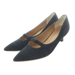 スピック&スパン Spick&Span パンプス 23.5cm 黒 ブラック ポインテッドトゥ ヒール リボン /RI ■OS