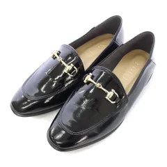 ルタロン Le Talon ENAMEL BIT BABOOSH エナメルビットローファー ラウンドトゥ ローヒール 22.5cm 黒 ブラック /BB