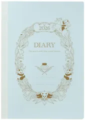 新品 レイメイ藤井 手帳 2026 スケジュール帳 竹紙ダイアリー マンスリー ブロック B6 ブルー RFD26104A 2025年 12月始まり