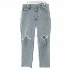 アッパーハイツ upper hights THE H-RISE LIPSTICK デニムパンツ ジーンズ ジーパン ダメージ加工 27 水色 ライトブルー 138200202PRE /AN48