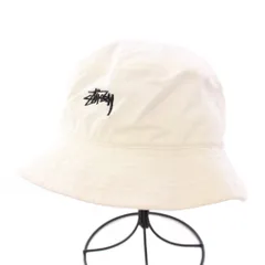 ステューシー STUSSY STOCK BUCKET HAT ストックバケットハット バケハ 帽子 ロゴ 刺繍 60cm 白 ホワイト 1321023 /BB