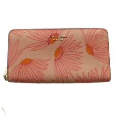 ケイトスペード KATE SPADE スペンサー フォーリング フラワー ジップ アラウンド コンチネンタル ウォレット 長財布 ピンク /SS ■OS