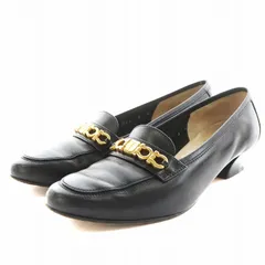 サルヴァトーレフェラガモ Salvatore Ferragamo ガンチーニ パンプス アーモンドトゥ ヒール レザー 5 黒 ブラック DP36818 /AN25 ■GY14