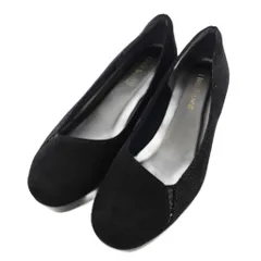 ヒルズ アヴェニュー Hills Avenue パンプス ウエッジソール スエード 23cm 黒 7018 /TK