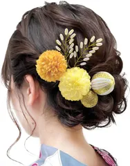 【在庫処分】ピンポンマム ヘアメイク ドライフラワー ヘアアクセサリー 成人式 和装 着物 振袖 袴 髪飾り 浴衣 夏祭り造花 花飾り 花火大会 卒業式 浴衣 七五三 結婚式 造花 花飾り 簡潔 24色展開 髪留め 入学式 発表会 パール