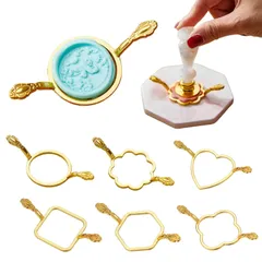 スタンプ シーリングワックス ワックス 手紙 封蝋 レター 簡単 セット 初心者 シーリングスタンプ (かわいい（6種）)