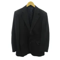 バーバリー ロンドン BURBERRY LONDON テーラードジャケット 総裏 2B シャドーストライプ super100's ウール 黒 ブラック 0307 IBO90