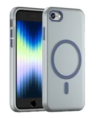 iPhone SE3 ケース iPhone SE2 ケース 耐衝撃 半透明デザイン 滑り止め ワイヤレス充電可能 4.7インチ用カバー (ネイビー)