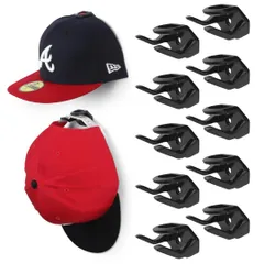 I'm so happy 帽子掛け フック 壁掛け 賃貸 キャップハンガー ラック スタンド 収納 吊り下げ ディスプレイ（10個セット）