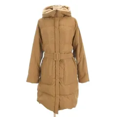 シンプリシテェ SIMPLICITE ダウンコート フード ベージュ S 251009E