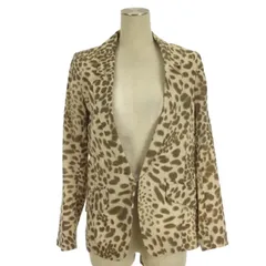 ダイアグラム Diagram レオパード柄 テーラード ジャケット 総柄 ベージュ系 36