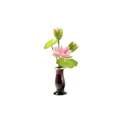 【新品】 仏縁堂ブランド：仏具・仏花【シルクフラワー常華（リアル蓮花）：サイズ小】仏壇仏具 荘厳仏具 造花 花立て お供え 供花 手元供養 イミテーション 蓮の花 1