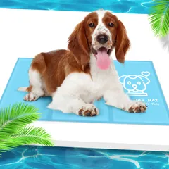 ペット ひんやりマット 犬 猫 夏用 冷感 クールマット 100x60cm ジェルマット 滑り止め付き 防水 耐久性 洗える 熱中症対策 多用途 車用 ベッド用 ケージ用 (ブルー)a 9224d20d