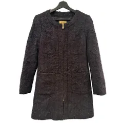 スピック＆スパン ノーブル Spick&Span Noble コート ノーカラー ジップ 36 黒 ブラック 10-020-240-9210-4-0 ■TC